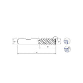Square GMG13 / GMG15,  Corner Radius GMG17 / GMG19,  Carbide, 6 Flute Multiple Length V7 PLUS A  END MILLS